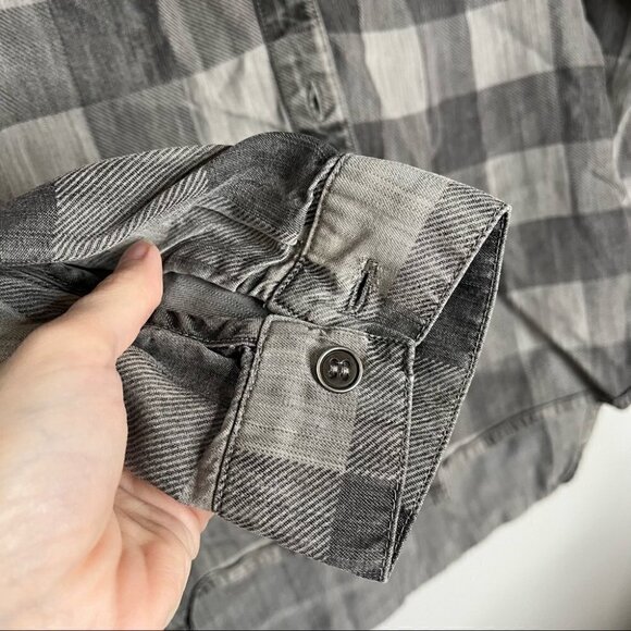 Soft Surroundings Gray Plaid Trieste Tunic Shirt - Picture 4 of 9